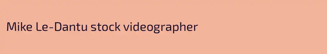 Mike Le-Dantu stock videographer